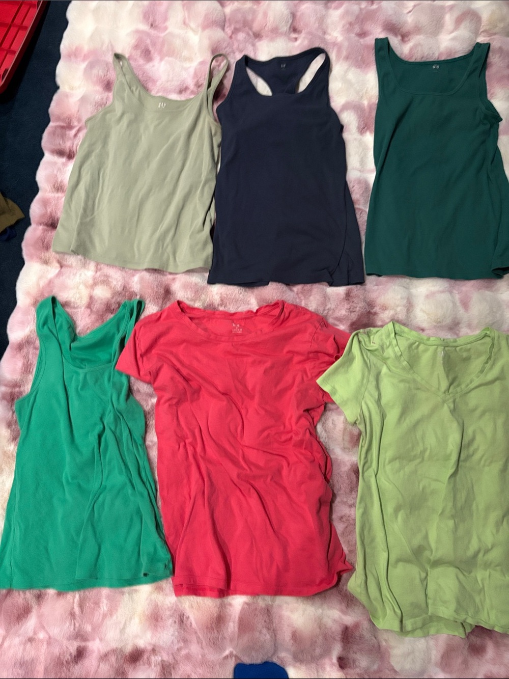 GAP Women’s Tank & Tee Tops - Navy, Dark Teal, Coral, Mint, Bright Green, Sage